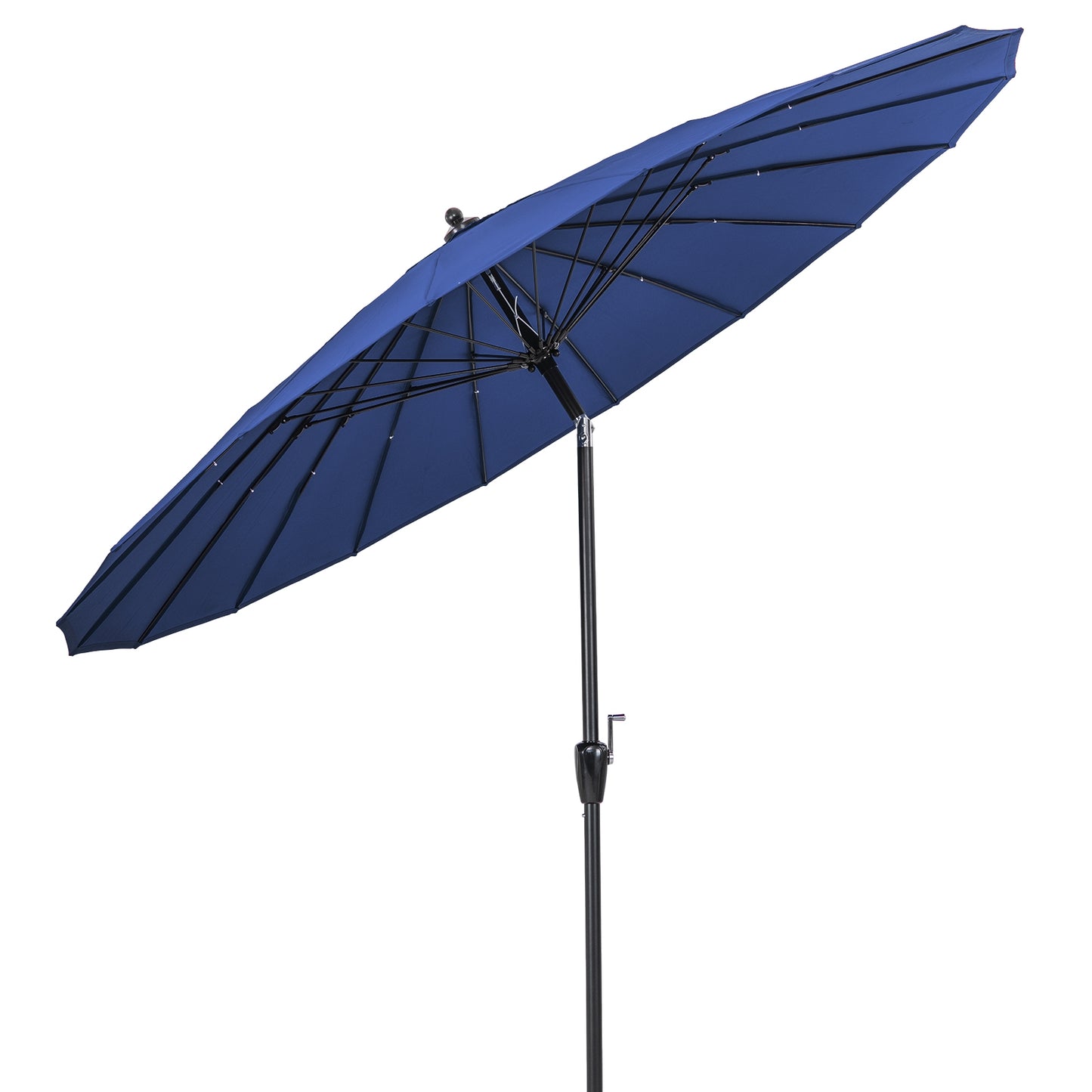9 Feet Round Patio Umbrella with 18 Fiberglass Ribs-Navy Kids Crystal