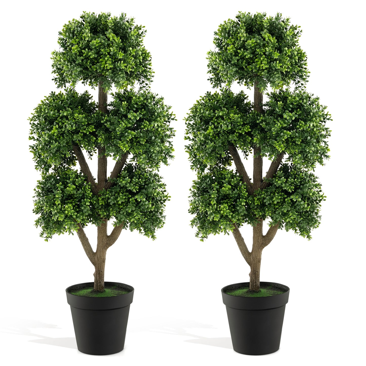 45 Inch Artificial Boxwood Topiary Ball Tree Kids Crystal