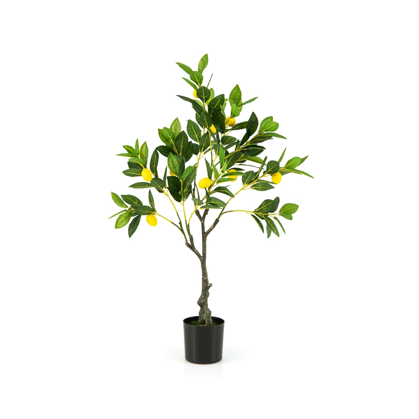 Artificial Lemon Tree 2.6/4/5.2 Feet Tall Fake Lemon Plant wuth Lemon Fruits-2.6 ft Kids Crystal