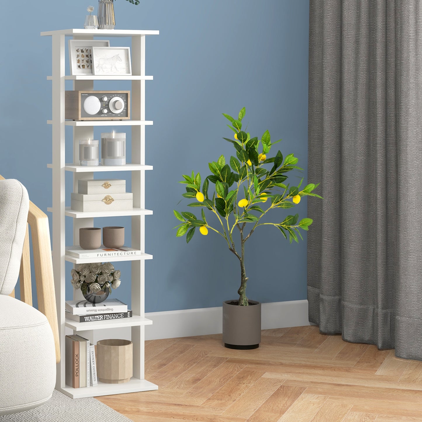 Artificial Lemon Tree 2.6/4/5.2 Feet Tall Fake Lemon Plant wuth Lemon Fruits-2.6 ft Kids Crystal