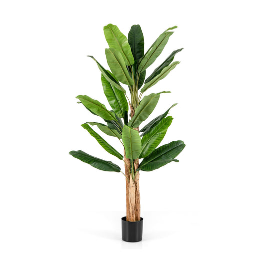 5.5/6.5 Feet Tall Artificial Banana Tree with 10/27 Large Leaves-6.5 ft Kids Crystal