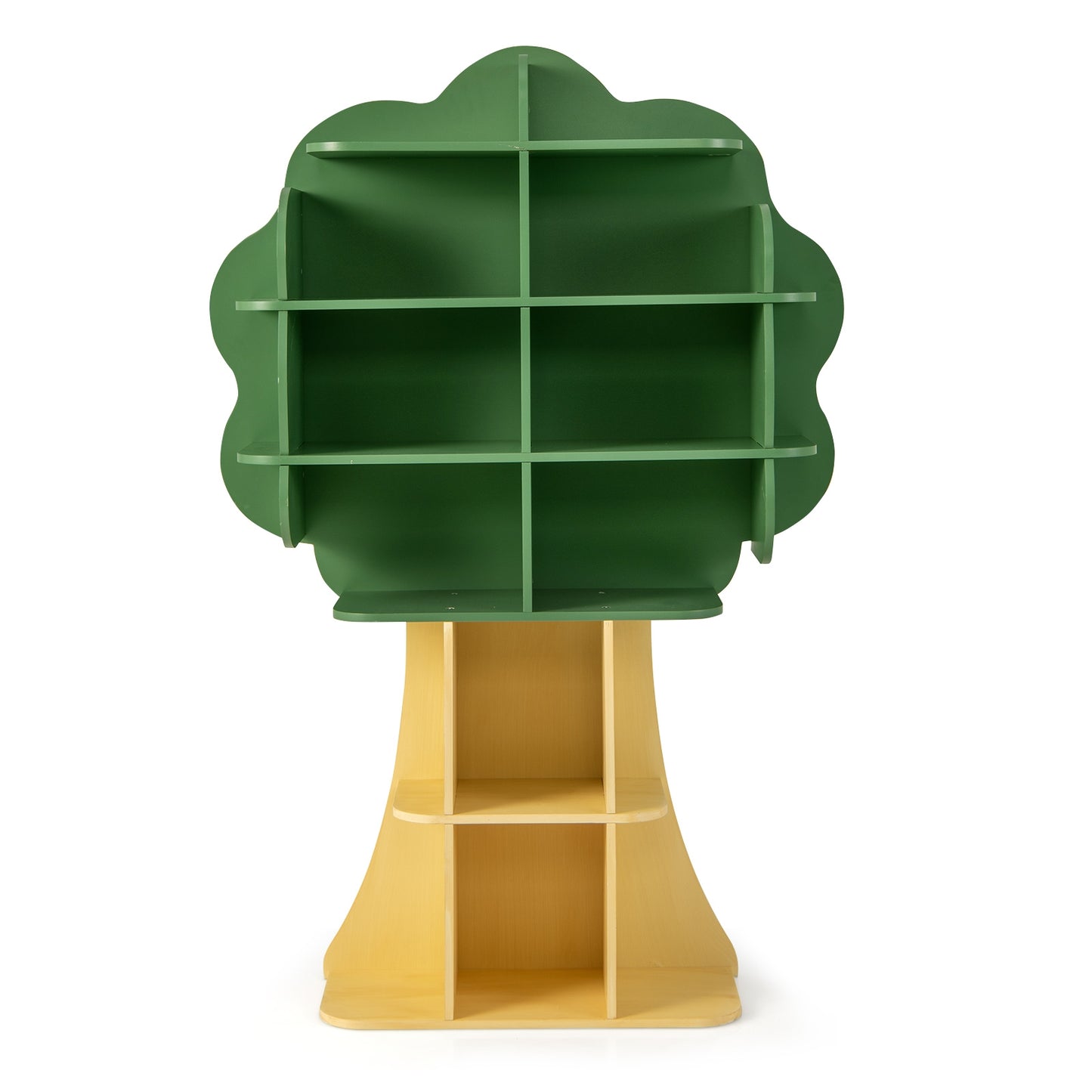6-Tier Kids Bookcase Shelf Toy Storage Organizer with Open Storage Shelves-Green Kids Crystal