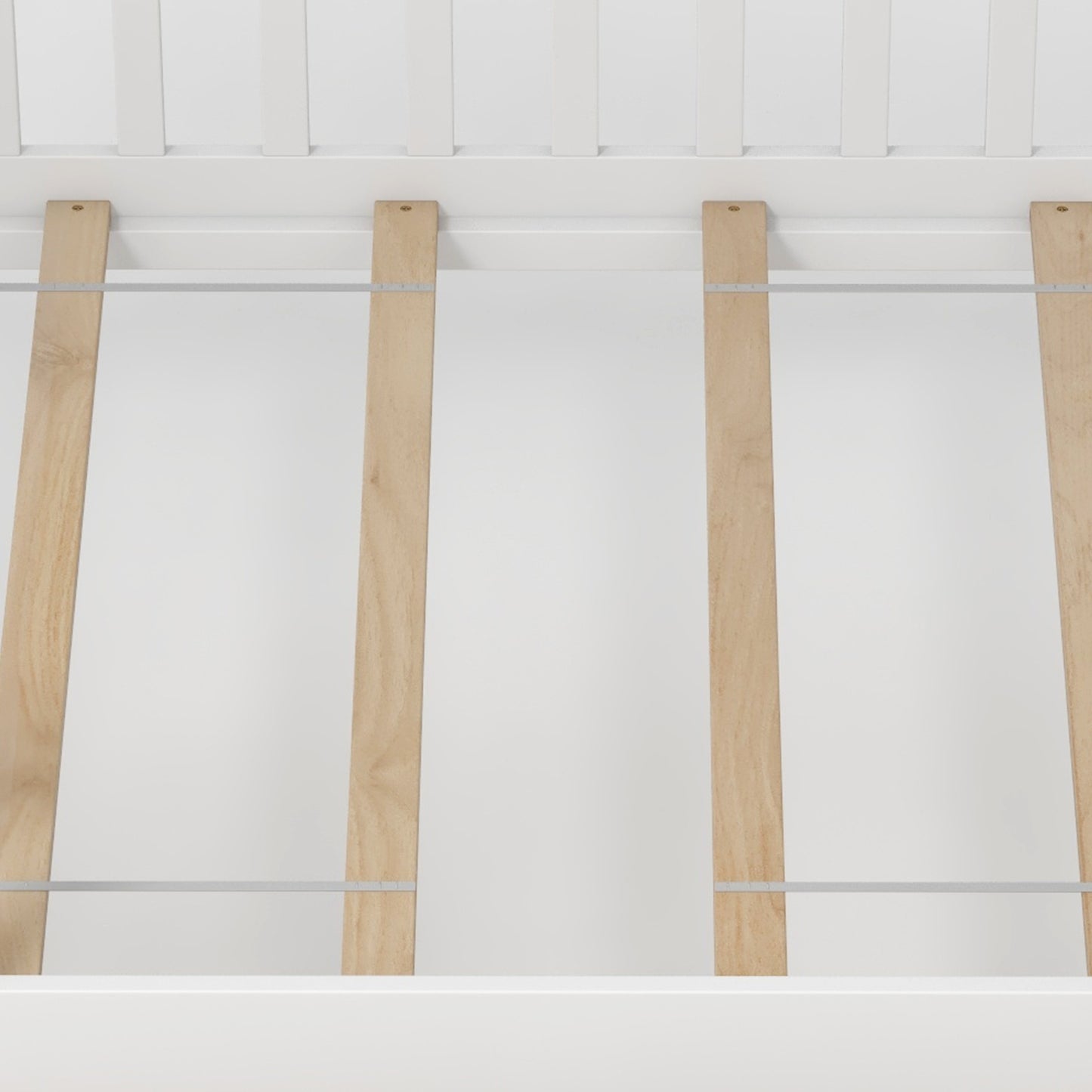 Twin House Bed with 2 Storage Drawers and Roof & Fence Rails-White Kids Crystal