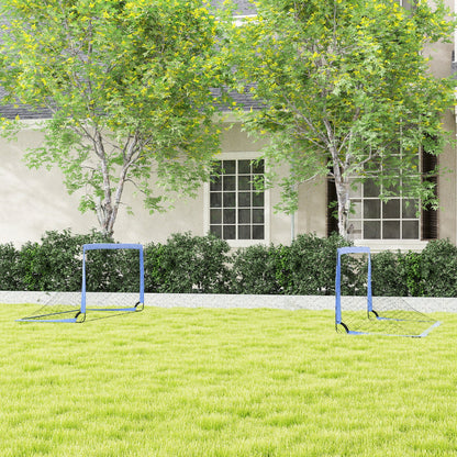 Set of 2 Soccer Nets for Backyard, Portable Soccer Goal for Practice with Carry Bag