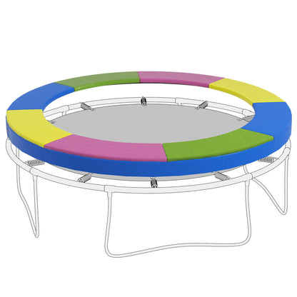 8FT Trampoline Spring Cover, Trampoline Pad Replacement, Waterproof and Tear-Resistant Multi-Colored