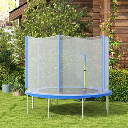 Safety Trampoline Net Enclosure 8ft Round Zippered Entrance Replacement Netting Black