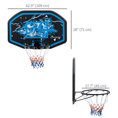 Wall Mounted Mini Basketball Hoop Set for Kids Adults Indoor Outdoor Use Over the Door Basketball Goal
