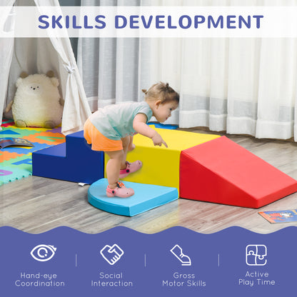 4-Piece Foam Climb & Crawl Set: Lightweight Toddler Nuggets for Active Play Zone