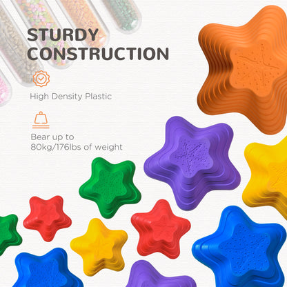 Kids Balance Stepping Stones 11PCS Anti-skid Starfish Design Stackable Play Blocks