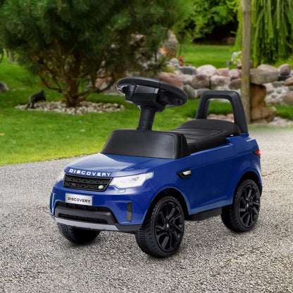 2 in 1 6V Land Rover Licensed Electric Car for Kids, Sliding Car with Music Horn Headlights, for 18-60 Months Blue