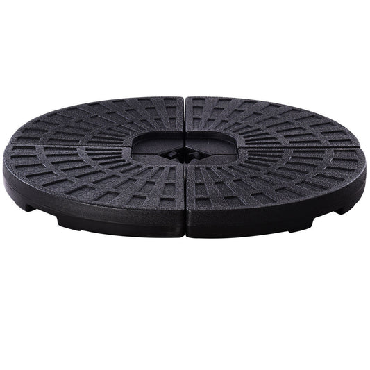4 Pieces Round Cantilever Umbrella Base with Carry Handles for Garden Kids Crystal