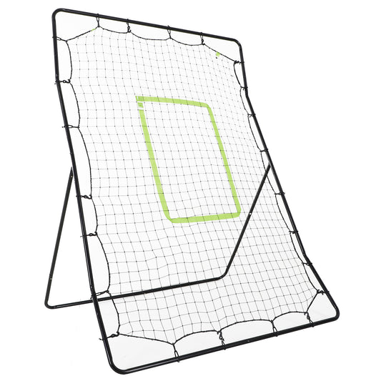 4 x 5.7ft Volleyball Rebounder Net with Strike Zone, Adjustable Baseball Lacrosse Training Net for Pitching and Fielding Kids Crystal