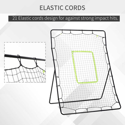 4 x 5.7ft Volleyball Rebounder Net with Strike Zone, Adjustable Baseball Lacrosse Training Net for Pitching and Fielding