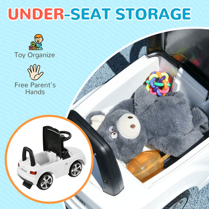 Bentley Bentayga Licensed Baby Car Foot To Floor with Horn Music, Under-Seat Storage, for 18-36 Months White