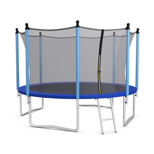 Outdoor Trampoline with Safety Closure Net-12 ft Kids Crystal