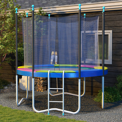 8FT Trampoline Spring Cover, Trampoline Pad Replacement, Waterproof and Tear-Resistant Multi-Colored