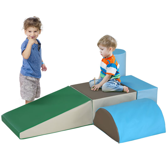 5-Piece Soft Foam Climber: Toddler Stairs, Ramp, Safe Playset for Preschoolers