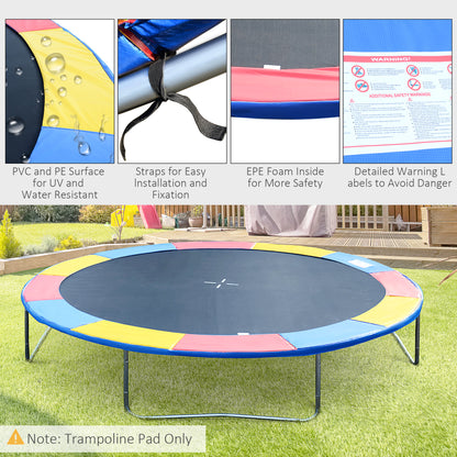 Round Trampoline Pad 14 FT Outdoor Bounce Jump Safety Frame Exercise
