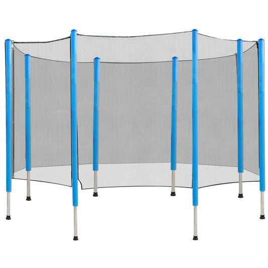 14FT Trampoline Net Enclosure Safety Accessories with 8 Poles Kids Crystal