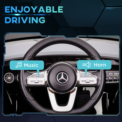 Mercedes-AMG Licensed 12V Ride on Car, Kids Electric Car with Remote Control, Spring Suspension, LED Lights, Black