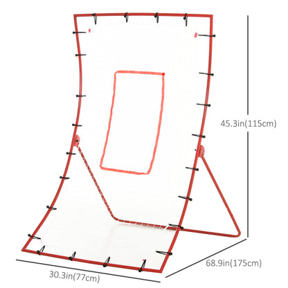 Adjustable Rebounder Goal for Baseball Football Basketball Volleyball 5 Angles Daily Training