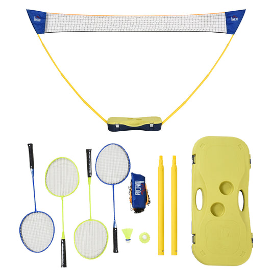 Foldable Badminton Net Set Portable for Indoor Outdoor Beach Backyard Adults Kids Kids Crystal