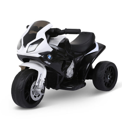 6V Kids Motorcycle Battery Powered Toddler Ride On with Headlight Music 3 Wheels Black