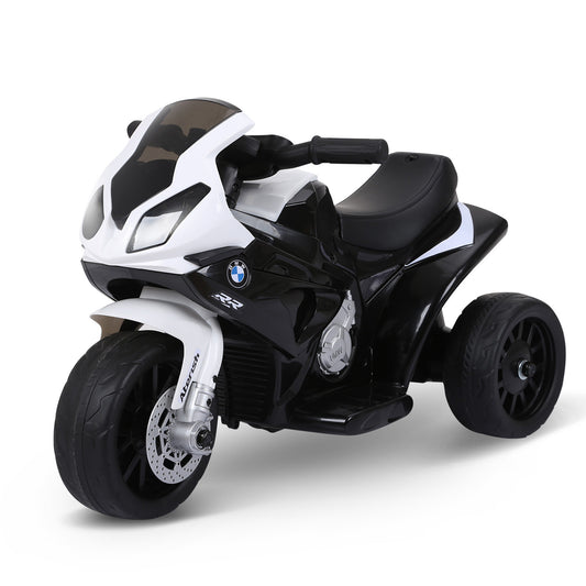 6V Kids Motorcycle Battery Powered Toddler Ride On with Headlight Music 3 Wheels Black Kids Crystal