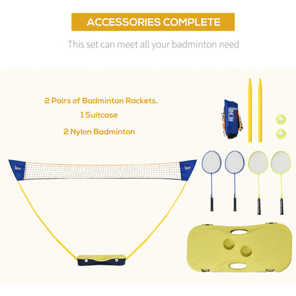 Foldable Badminton Net Set Portable for Indoor Outdoor Beach Backyard Adults Kids