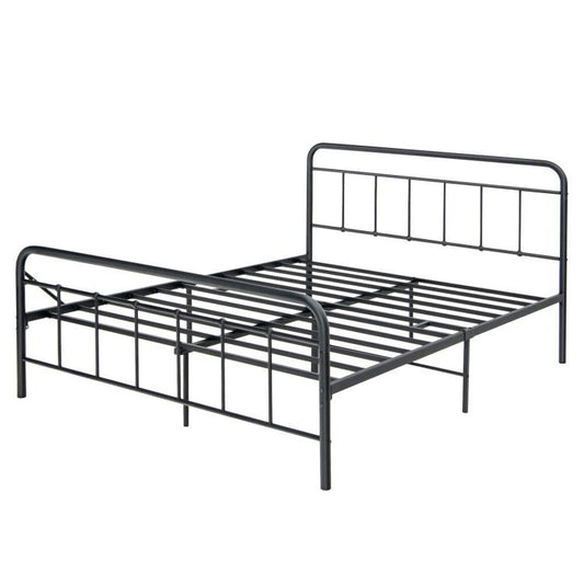 Heavy Duty Metal Platform Bed Frame with Headboard-Queen Size Kids Crystal