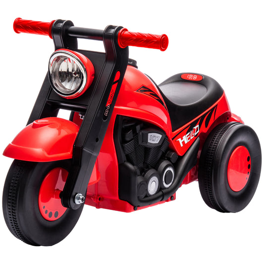 Foot to Floor Toddler Ride on Toy, Sliding Toddler Car with Music and Bubble, for 2-5 Years Old, Red Kids Crystal