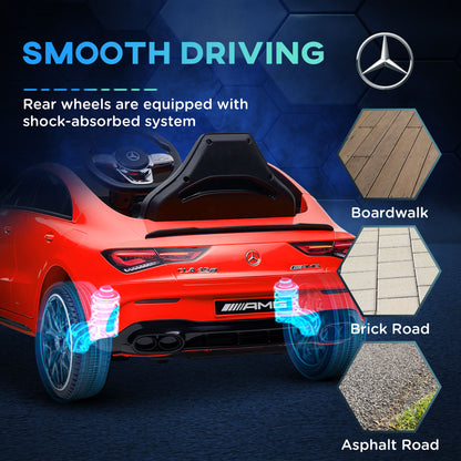 Mercedes-AMG Licensed 12V Ride on Car, Kids Electric Car with Remote Control, Spring Suspension, LED Lights, Red