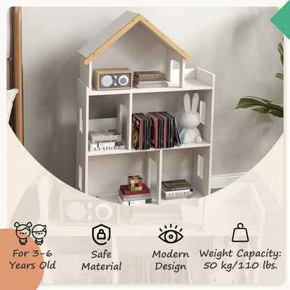 Toy Storage Organizer Cabinet 3 Tier Kids Bookshelf Playroom Room Nursery Kindergarten White