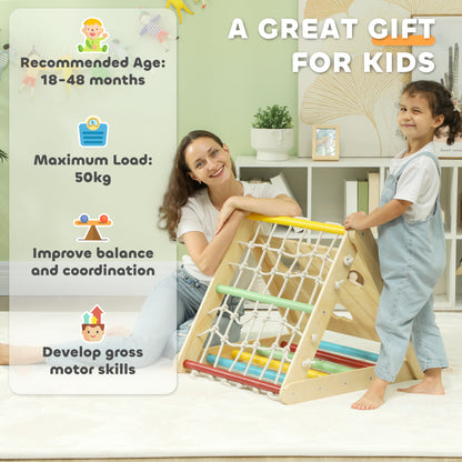5 in 1 Pikler Triangle Set with Slide, Sandbags, for 18-48 Months