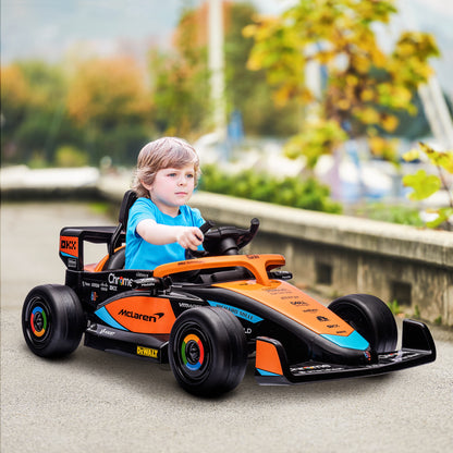 12V Kids Electric Car Ride On Suspension Music MP3 Remote Control 3-5 Years Orange Licensed Vehicle