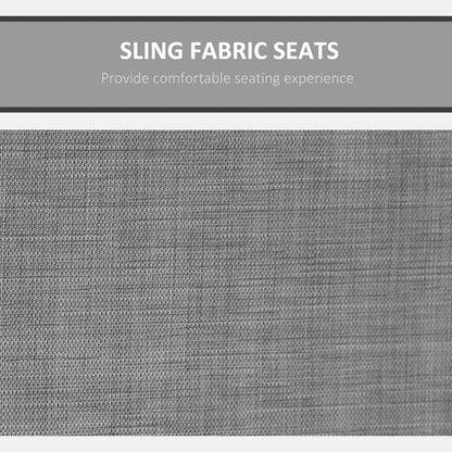 3 Person Porch Swing Chair - High Back Design, Side Pouches, Adjustable Canopy for Comfort, Dark Grey