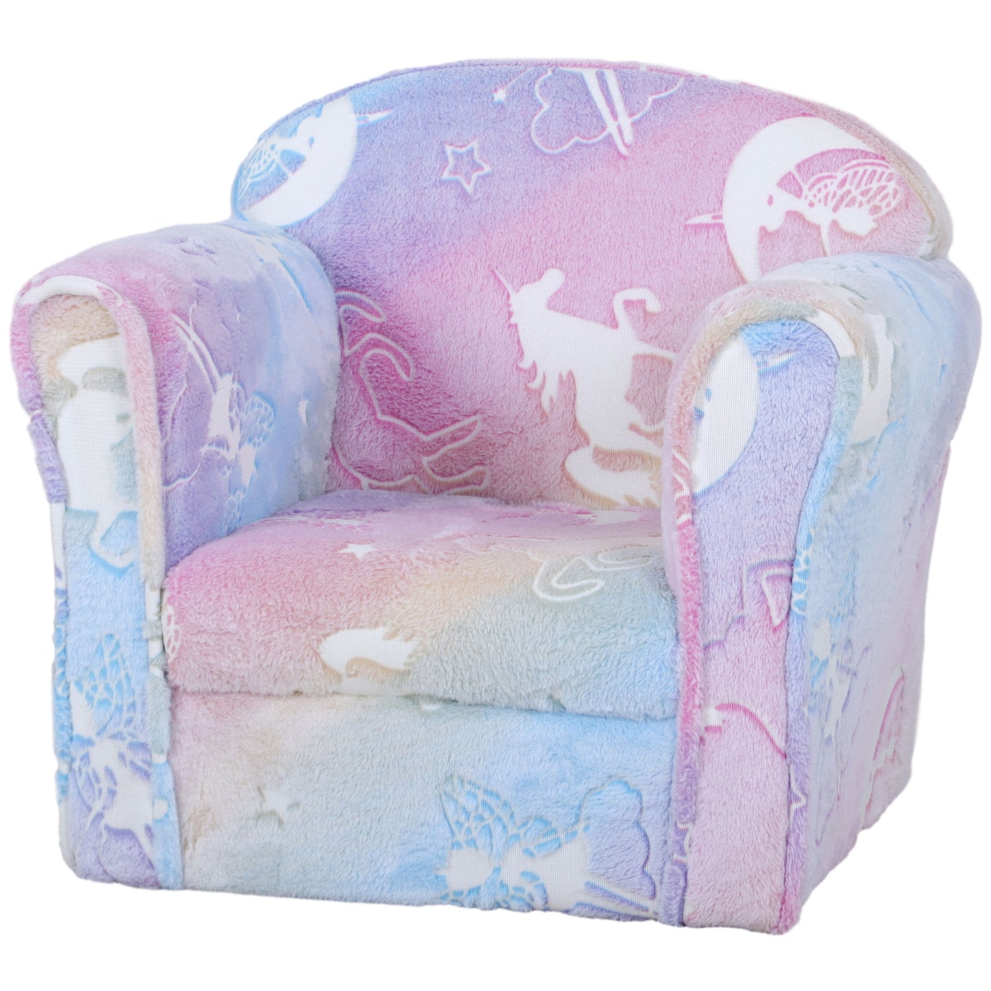 Toddler Chair with Luminous Fairy Design, Wooden Frame, for 18-36 Months, Multicolour Kids Crystal