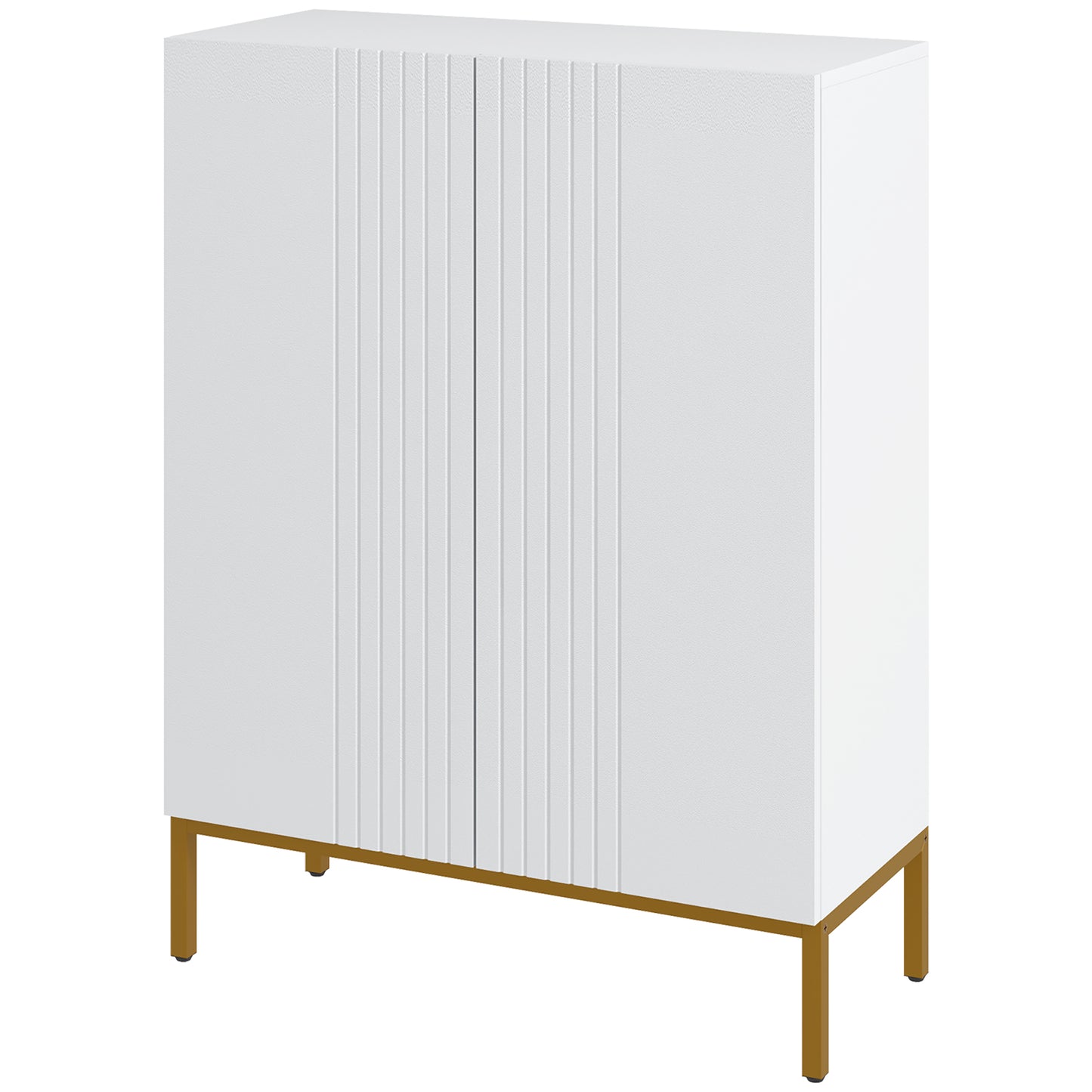 Narrow Shoe Storage Cabinet Adjustable Shelves Soft-Close Hinges for 15-20 Pairs White Kids Crystal