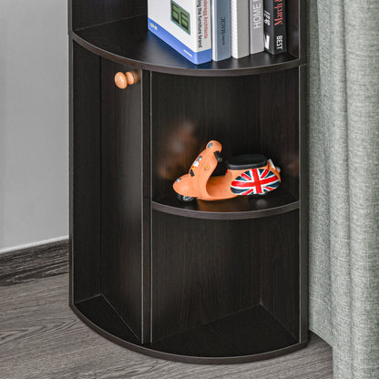 Spacious Storage Solution: 5-Tier Open Shelves Bookcase Cabinet, Floor Standing Home Office Organizer in Black