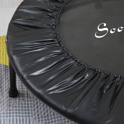 Mini Trampoline 40" Indoor Fitness Rebounder Adjustable Handle Bar Workout Cardio Exercise Black