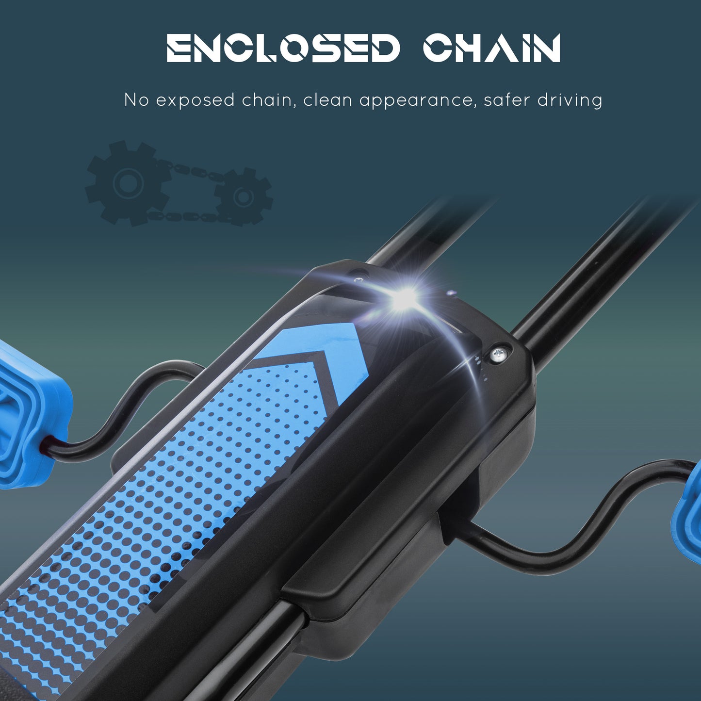 Kids Pedal Go Kart Ergonomic Adjustable Seat Rubber Wheels Shock Absorb Safety Hand Brake Ages 5-12 Blue Kids Crystal