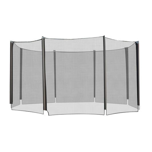 14' Trampoline Safety Enclosure Net Round Bounce Fence Replacement No Poles Kids Crystal
