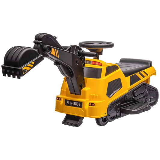 6V Electric Ride On Tractor 3 in 1 Excavator Bulldozer Road Roller Battery Powered Kids Construction Toy Kids Crystal