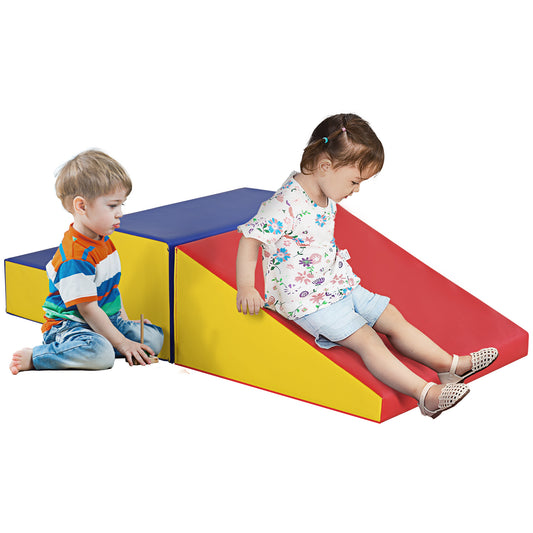 Soft Playscape: 2-Piece Foam Climb & Crawl Activity Set for Toddlers, Multicolor Learning Fun