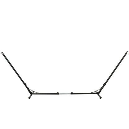 12ft Steel Hammock Stand, Adjustable Universal Fit Metal Swing Stand for Outdoor Comfort, Black