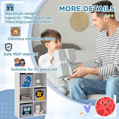 Toy Storage Organizer with 3 Nonwoven-Fabric Drawers for Childrens Room Playroom Hallway White