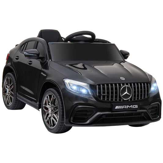 Licensed Ride-On Car: 12V Electric, Remote Control, Suspension Wheels, Black, Kids Powered Ride-On Kids Crystal
