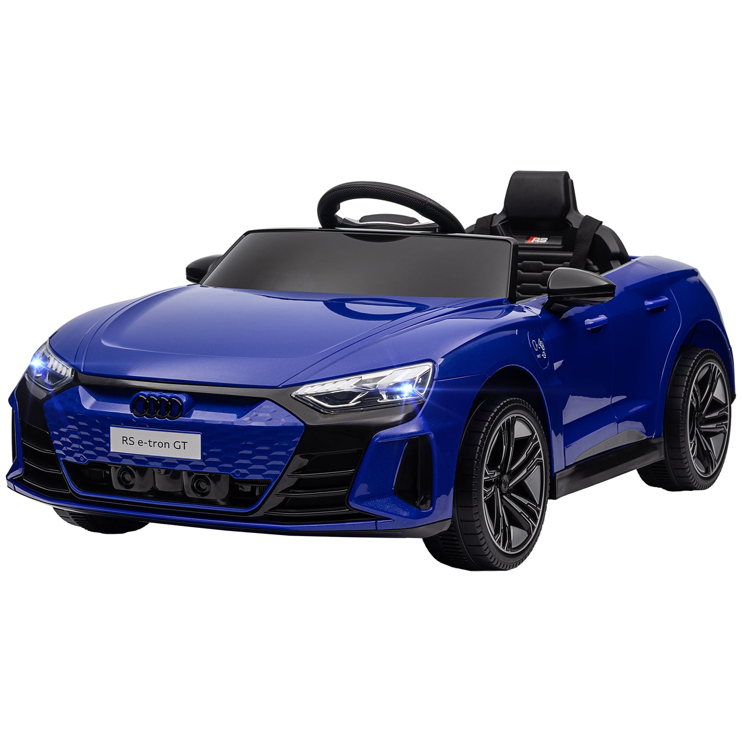 12V Audi RS e-tron GT Licensed Kids Ride on Car, Battery Powered Electric Car with Remote Control, Navy Blue Kids Crystal