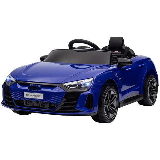 12V Audi RS e-tron GT Licensed Kids Ride on Car, Battery Powered Electric Car with Remote Control, Navy Blue Kids Crystal